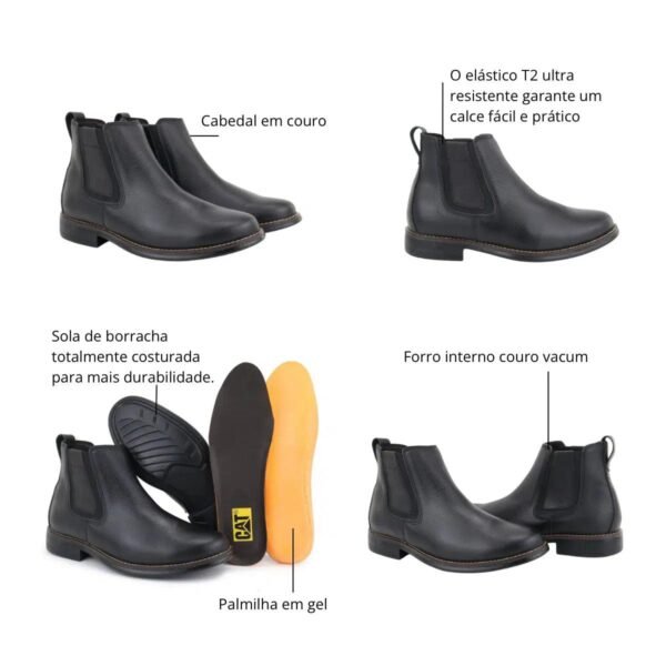 Bota Caterpillar 1001 Preta - Imagem 2