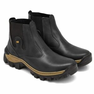 Botina Caterpillar Preto Liso S01