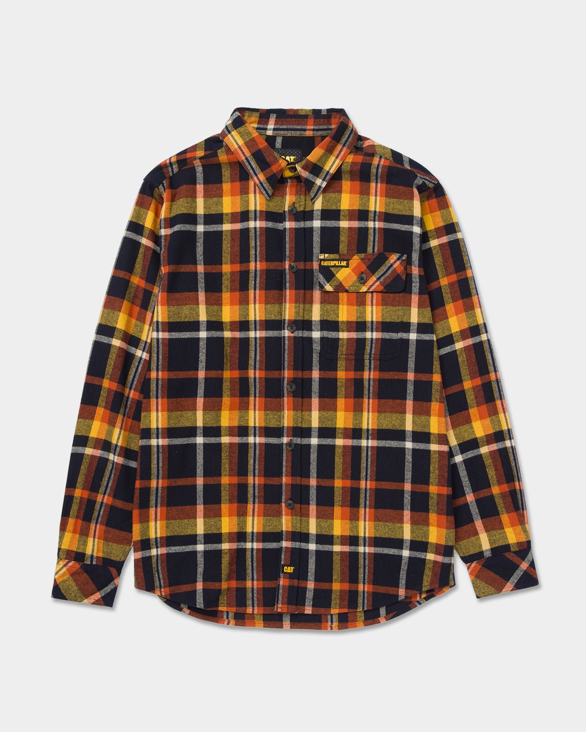 Camisa Flanelada Azul e Ocre