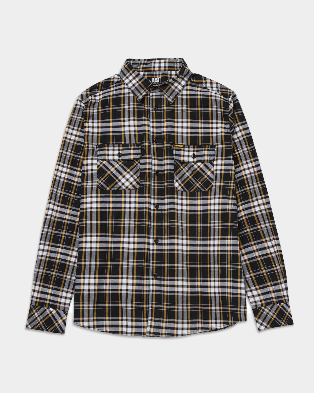 Camisa Xadrez Preta e Amarela