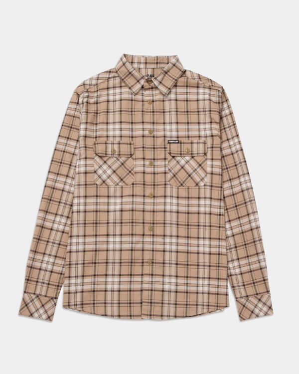 CAMISA DE TRABALHO MASCULINA DE MANCHAS XADREZ DE MANGA LONGA - Imagem 6