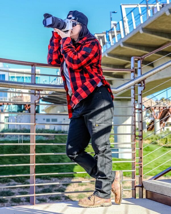 CAMISA FLANELADA COM XADREZ FEMININA - Imagem 3