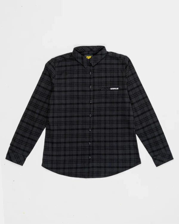 CAMISA QUADRICULADA FEMININA ELÁSTICA - Imagem 4
