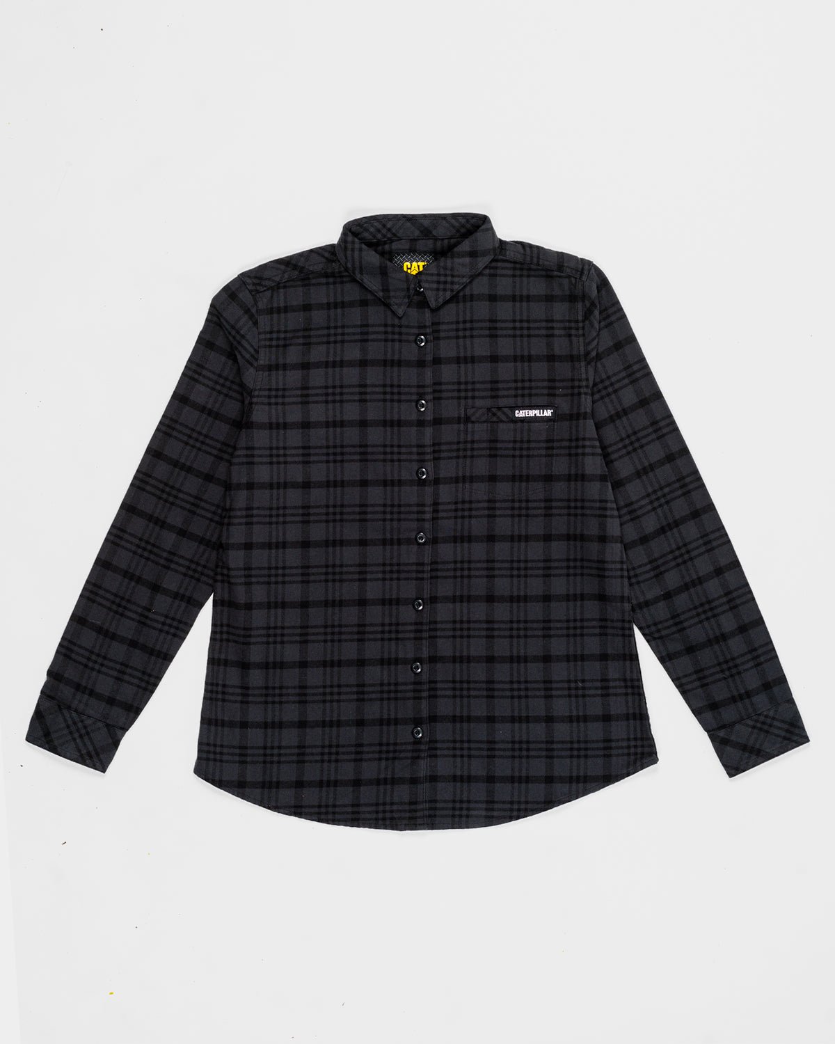 Camisa de Flanela Preta e Antracite