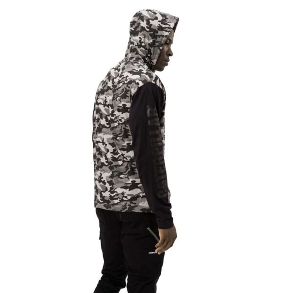 Camiseta de Manga Longa com Capuz Camuflada - Imagem 4