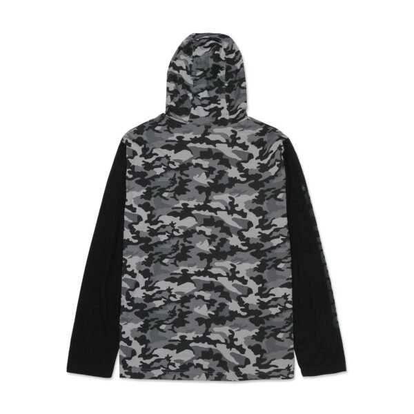 Camiseta de Manga Longa com Capuz Camuflada - Imagem 3