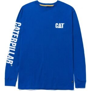 Camiseta de Manga Longa com Logo Trademark Azul