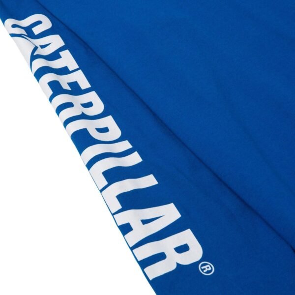 Camiseta de Manga Longa com Logo Trademark Azul - Imagem 3