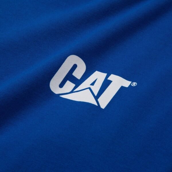 Camiseta de Manga Longa com Logo Trademark Azul - Imagem 4