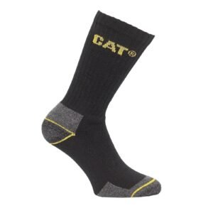 Meia de Trabalho Crew Pacote com 3 Pares Preto