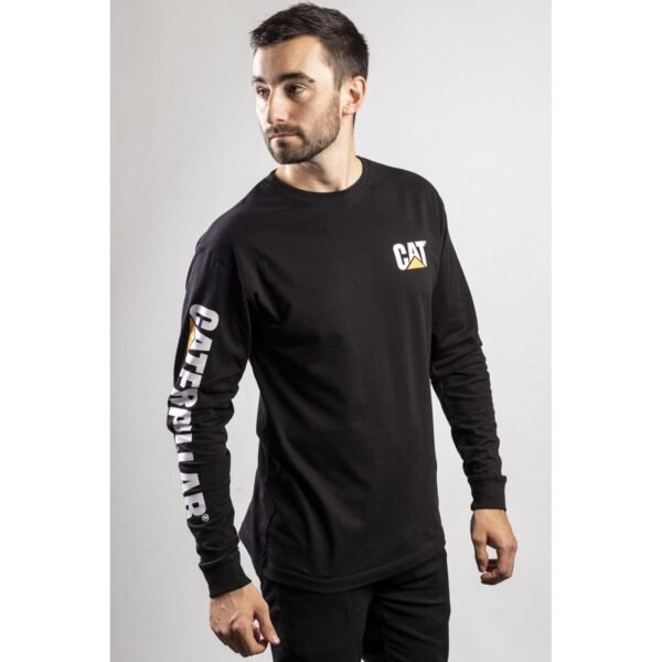 Camiseta de Manga Longa com Banner de Marca - Preta - Imagem 7